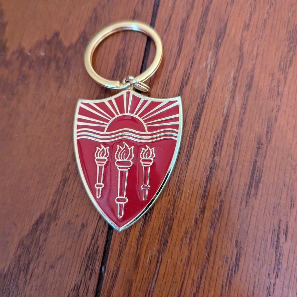 University of Southern California Annenberg School Emblem Key Chain Red & Gold